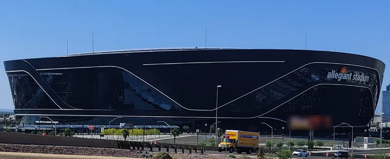 Allegiant Stadium exterior, Las Vegas.